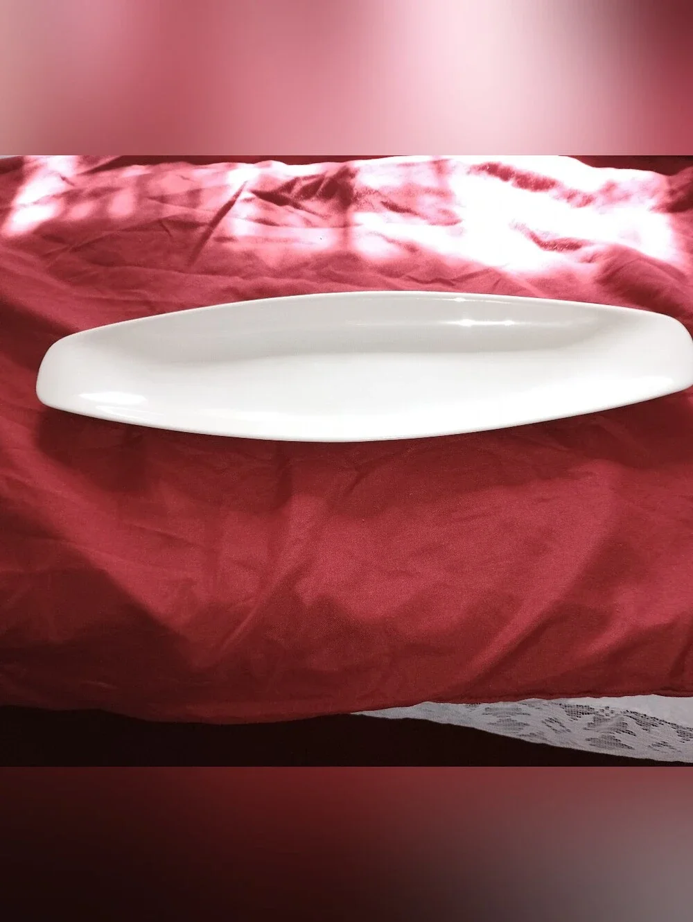 Impromptu Iroquois Ben Seibel Bridal White Celery Dish 15.25 in